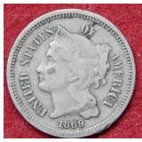 1869 Three Cent Nickel
