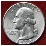 1938 Washington Silver Quarter
