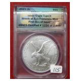 2021 (S) Silver Eagle 1oz ANACS MS70 - first day