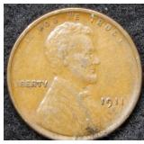 1911 S Lincoln Wheat Cent