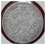 1886 Austria Silver Florin