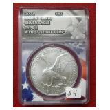 2021 Silver Eagle Type II ANACS MS70 -first strike