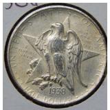 1938 Texas Silver Commemorative Half Coin