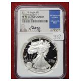 2021 W Silver Eagle $1 NGC PF70 Ultra Cameo T-1