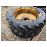 Pair tires off Case w/ hubs & rims