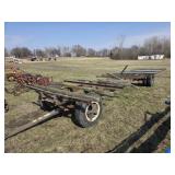 Home built round baler mover wagon