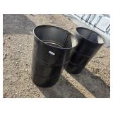 (2) metal barrels