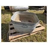 Galvanized wash tubs or garden planters