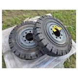 Pair of 7.00-12 tires off Toyota Forklift
