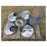 Milk Can; Stainless surge pails