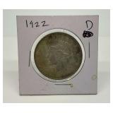 1922 D Peace Silver Dollar..toned