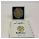 1884 Morgan Silver Dollar Colorized with Certificate of Authenticity