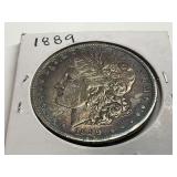 Immaculate 1889 Morgan Silver Dollar..great toning... See Description