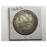 Beautifully Rainbow Toning 1882 Morgan Silver Dollar Full Details