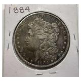 Beautiful 1884 Morgan Silver Dollar Full Headband And Hair