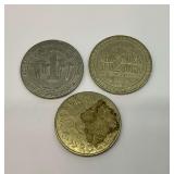 Las Vegas & New York Casino Tokens.....1 oz each