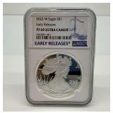 2022 W American Eagle $1 Silver Proof NGC PF69 Ultra Cameo Early Releases