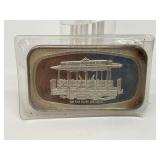 Payne Avenue Cleveland City Cable Railway One Ounce .999 Fine Silver Bar