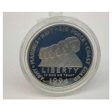 1994 US Women in Military Service Memorial One Dollar Silver Coin