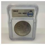 1904-O Morgan Silver Dollar ICG-MS63