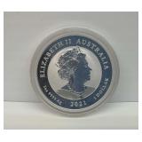 2021 Australian Dragon 1oz .9999 Silver Coin