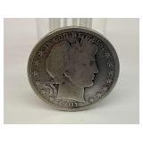 1901 Barber Half Dollar
