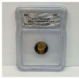 ICG Certified Black Ruthenium & Gold Mercury Dime, 1 of 1,000