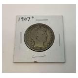 1907 Barber Half Dollar Coin