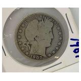 1907 Barber Half Dollar Coin