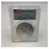 2021 Silver Eagle - T1 Emergency Issue, Struck at San Francisco - PCGS MS70