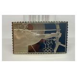 1984 US Olympics Commemorative Sterling Silver Stamp Bar - Women