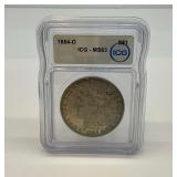 1884-O Morgan Silver Dollar, ICG-MS63
