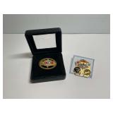 Two Peter David Super Bowl XXXII 1998 Lapel Pins