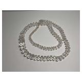 Vintage Sparkling Clear Crystal Bead Necklace
