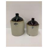 Vintage Stoneware Jugs - Two Gallon and Three Gallon