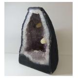 Large Amethyst Geode Cathedral with Calcite Crystals