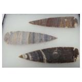 Three Arrowheads...about 5 in. long w/case