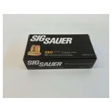 New - Sig Sauer .380 Auto 100gr FMJ Ammunition - 50 Rounds