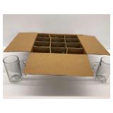 Box of 12 New Glass Beer Mugs