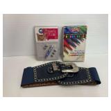 Koh-I-Noor Woodless Colour Pencils, Western Style Belt, and Cat Laser Toy