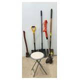 Lawn and Garden Tools with Stool