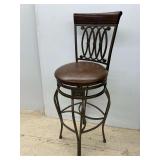 Upholstered Barstool with Metal Frame... some damage/see photos