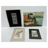 Collection of Framed Artwork: Coastal, City & More