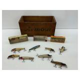 Fishing Lure Lot with Creek Chub, South Bend, and Pflueger in Original Boxes