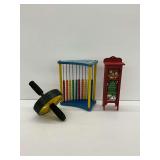 Ab Roller, Playskool Abacus Toy, and Christmas Miniature Cabinet