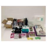 Craft Supplies Bulk Lot - Beads, Rhinestones, Laminating Pouches