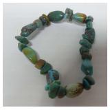 Turquoise Stone Bead Bracelet