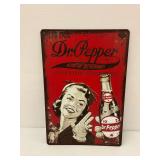 Dr. Pepper King of Beverages Metal Sign 8 x 12 Inches