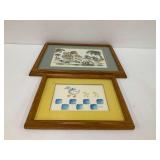 Framed Betty Sills Watercolor Artwork - Noah