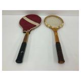 Vintage Dunlop Tennis Racquets, One with Cover - Made in England
